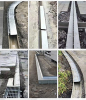 Caniveau de drainage linéaire en acier inoxydable pour eaux de pluie et résine, idéal pour les surfaces extérieures modernes et les trottoirs