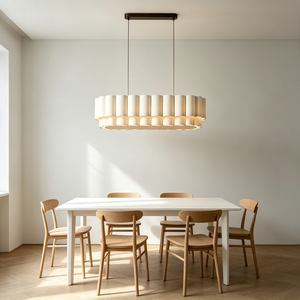 <span class=keywords><strong>Luminaire</strong></span> <span class=keywords><strong>suspendu</strong></span> japonais créatif Wabi Sabi LED blanc chaud, protection des yeux, tissu + métal, installation facile, salon, style français - Product Image 3