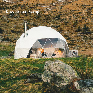 Kawagebo Kamp <span class=keywords><strong>6M</strong></span> PVC Party Trade Show Luxury Outdoor Camping Glamping Igloo Geodesic Dome Hotel Tente Maison avec salle de bain - Product Image 4