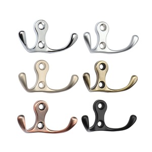 Gancho Doble de Aleación de Zinc para Montar en la Pared, Resistente al Óxido, para Uso en Baños y Puertas - Product Image 2
