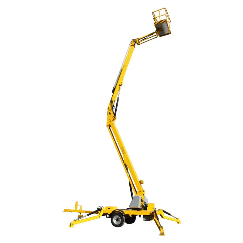 Qiyun Kinglift 10m14m 30ft 55ft 24v Electric Small Boom Lifting Mini Truck Trailer Mounted Compact Crawler Boom Lift