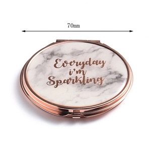 Wholesale Private Factory Promotional Metal Custom Pocket <b>Compact</b> Rose Gold <b>Mirror</b> - Product Image 2
