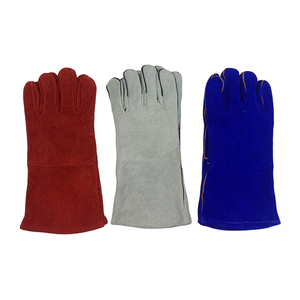 Guantes de Soldadura de Cuero Vacuno de 14 Pulgadas de Largo, Resistentes al Calor y a las Llamas, con Palma Reforzada, para Trabajo Pesado, Soldadura TIG MIG Industrial - Product Image 2