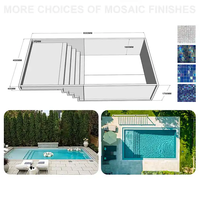 Vetroresina Interrate prefabrik açık yüzme havuzları büyük boy fiberglas havuz yüzmek Spa havuzu Piscine