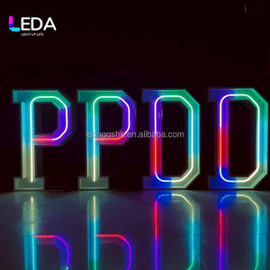 LEDA Wedding Decoration 4ft Metal Marquee Letters <b>Led</b> Light Up Marquee Letter Wedding Backdrop Letters <b>Numbers</b> for Events Decor - Product Image 3