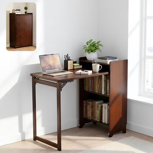 Escritorio Plegable <span class=keywords><strong>de</strong></span> Bambú Yuepeng Meimu, <span class=keywords><strong>Mesa</strong></span> Plegable <span class=keywords><strong>de</strong></span> Estilo Mid-Century, Ahorro <span class=keywords><strong>de</strong></span> Espacio, Escritorio para Computadora Plegable para Espacios Pequeños - Product Image 1