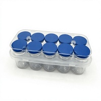 Vente en gros de flacons d'eau stériles en verre borosilicate transparent avec logo personnalisé, 5 ml, utilisation médicale, design sûr