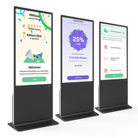 Écran publicitaire LCD vertical intelligent le plus vendu, panneau interactif, signalisation numérique, totem, kiosque tactile sur pied