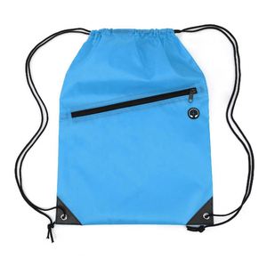 Recycled Custom Logo Waterproof Nylon Draw <b>String</b> Full Color Backpack Colored Drawstring Bag - Product Image 3
