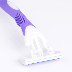 Rasoirs pour femmes Hot <span class=keywords><strong>Max</strong></span> Philippines, rasoir jetable à trois lames avec bande lubrifiante, manche en plastique violet, rasoir à raser - Product Image 3