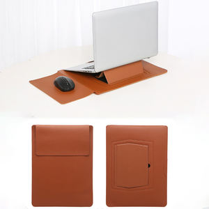 Funda para ordenador portátil, precio al por mayor, alfombrilla de ratón, funda para ordenador portátil, soporte para portátil de 13-16 pulgadas, bolsa de cuero PU para tableta, accesorios para el trabajo y el hogar - Product Image 1