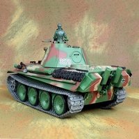 Tanque de Metal 3879-1pro actualizado, modelo 2,4G, escala 1:16, Pantera alemana tipo G RC, tanque principal para fumar y disparar
