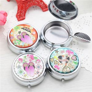 Custom 2 Compartment Medicine, <b>Pill</b> Case Rectangle Travel Metal Vitamin Organizer <b>Pill</b> <b>Box</b> With Mirror/ - Product Image 4