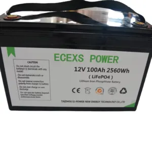 Personalizado 12V LiFePO4 batería 12V Solar 100ah batería de litio hierro fosfato batería 12V 100ah