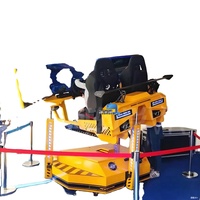 Simulateur de course automobile VR à 3 écrans et 3 degrés de liberté, intérieur, excitant, avec construction en acier métallique pour 2 personnes, utilisation en arcade
