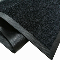 Tapis de porte 100% nylon MS706 avec support en caoutchouc nitrile noir pur, lavable, motif logo, pour usage extérieur et bureau, pour hôtels