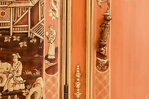 Antico A tre Cassetti e A quattro Porte Armadio con Orange Lato Armadio con Betulla In Legno Squisito Petto per Soggiorno camera - Product Image 6