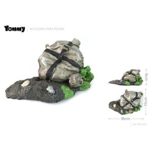Rocaille en résine pour décoration d'aquarium – Composition de pierres élégante et durable pour votre aquarium - Product Image 1