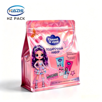 Sachet personnalisé de 5 kg à fond plat mat avec fermeture éclair pour sel de bain, crème de douche, shampoing, gel douche, après-shampoing, savon pour les mains, poudre cosmétique
