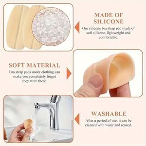 Almohadillas de Silicona para Tirantes de Sujetador, Protectores de Hombro Antideslizantes, Suaves y Flexibles, Alivio del Dolor - Product Image 2