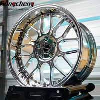 Rines Forjados de 2 Piezas de 17 18 19 20 21 22 24 Pulgadas 5x114.3, Ruedas Cromadas Cóncavas Profundas para GTR R32