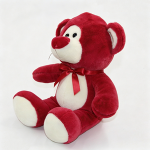 Ours en peluche rouge et blanc personnalisé, ours en peluche rembourré, ours en peluche rouge, jouet en peluche doux, ours en peluche classique - Product Image 5