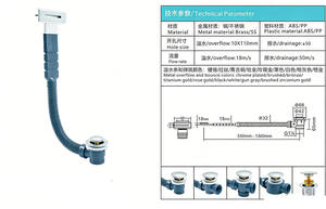 Siphon de <span class=keywords><strong>baignoire</strong></span> en acier inoxydable pour <span class=keywords><strong>baignoire</strong></span> à pieds, avec fonction de trop-plein et système pop-up, compatible baignoires à remous - Product Image 4