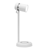 Lámpara de Lectura 3 en 1 con Altavoz y Cargador Inalámbrico de 15W, LED Blanco Cálido, Diseño Moderno, Regulable