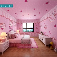 Hello Kitty Pink Wallpaper for Kids Room Decor