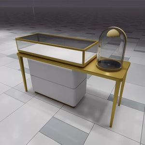 Hiện đại sang trọng kính trang sức hiển thị truy cập thép không gỉ hình bầu dục <span class=keywords><strong>Showcase</strong></span> với thiết kế thanh lịch - Product Image 3