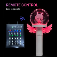 Bâton lumineux LED en plastique OEM ODM Ailes d'ange, 15 couleurs, poignée personnalisable avec logo, pour fans d'idols japonais, concerts et clubs de musique