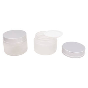 Tarros de Crema de Vidrio Esmerilado al por Mayor con Tapa Dorada/Plateada, Envases Vacíos para Crema Facial y Contorno de Ojos, Tarros Cosméticos Sellados de Varios Tamaños - Product Image 6