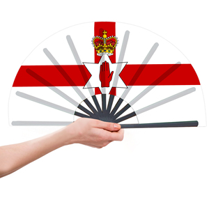 Abanicos Plegables de Bambú con la Bandera de Ulster, Abanicos de Mano para Carnaval, Bodas, Festivales, Fiestas, Agencias de Viajes, Venta al Por Mayor - Product Image 2