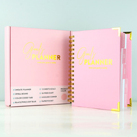 Agenda Semanal Personalizada A5 con Espiral, Color Rosa, Diario de Manifestación de Objetivos, Libro Planificador Sin Fecha, Cuaderno