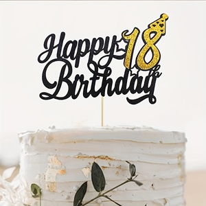 1 Pieza <span class=keywords><strong>de</strong></span> Adorno <span class=keywords><strong>para</strong></span> Pastel <span class=keywords><strong>de</strong></span> Feliz <span class=keywords><strong>Cumpleaños</strong></span> Número <span class=keywords><strong>18</strong></span>, Decoración Brillante <span class=keywords><strong>para</strong></span> Pastel <span class=keywords><strong>de</strong></span> <span class=keywords><strong>Cumpleaños</strong></span> <span class=keywords><strong>de</strong></span> <span class=keywords><strong>18</strong></span> Años, Suministros <span class=keywords><strong>para</strong></span> Decoración <span class=keywords><strong>de</strong></span> Fiestas <span class=keywords><strong>de</strong></span> <span class=keywords><strong>Cumpleaños</strong></span> - Product Image 1