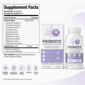 Complément <span class=keywords><strong>Probiotique</strong></span> OEM 10 Souches 20 Milliards UFC avec Fibres Prébiotiques pour la Santé Intestinale (Marques) - Product Image 6