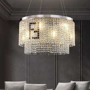 Luxury Circular Indoor Square kitchen bright modern crystal ceiling <b>light</b> chandeliers <b>for</b> <b>living</b> <b>room</b> - Product Image 1