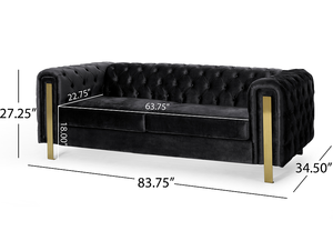 Mirod Comfy Convertible 3-<b>seat</b> Square Sofa Set with Tufted Back and Arm Modern for Apartment & Hotel Living Rooms - Product Image 5