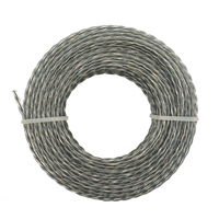 Coupe-herbe en Nylon 15m x 2.4mm, ligne de coupe-herbe en forme de spirale, coupe-brosse, corde, tondeuse à gazon, accessoire de tête pour désherber l'herbe