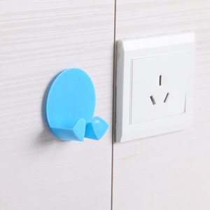 Round <b>Adhesive</b> Plug <b>Hook</b> 2 Pack Portable Cable Management <b>Hook</b> For Kitchen Utensils - Product Image 3