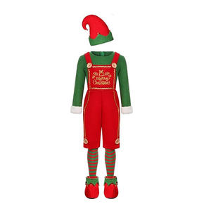 <span class=keywords><strong>Disfraz</strong></span> de fiesta de <span class=keywords><strong>elfo</strong></span> verde para niños y niñas con conjunto de traje de Feliz <span class=keywords><strong>Navidad</strong></span> - Product Image 2