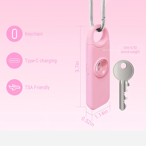 Alarma de Seguridad de 130dB con Luz LED Intermitente, Llavero de Autodefensa, Alarma Personal de Emergencia Antiataque y Antiviolación para la Seguridad de las Mujeres - Product Image 6
