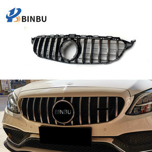 Pour <span class=keywords><strong>Mercedes</strong></span> Benz <span class=keywords><strong>classe</strong></span> <span class=keywords><strong>C</strong></span> gril <span class=keywords><strong>w205</strong></span> coupé pare-chocs <span class=keywords><strong>calandre</strong></span> principale GTR modification de voiture GT style gril kit de carrosserie - Product Image 3