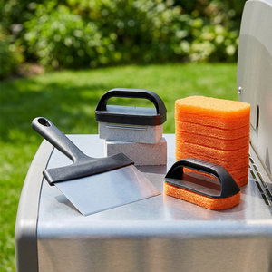 Kit de nettoyage de plaque de cuisson 15 pièces avec grattoir en acier inoxydable, briques de nettoyage pour grill, tampons à récurer, accessoires de nettoyage pour plaque de cuisson - Product Image 6