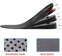 Vente chaude, 4 couches de Pvc PU, talon réglable, rehausseur de hauteur Invisible, semelles intérieures, coussin d'air, semelle intérieure Invisible
