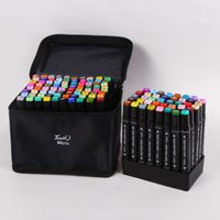 Lot de marqueurs permanents à alcool double pointe (ciseau et fine) en plastique pour le dessin, le graffiti et la coloration – Prix abordable
