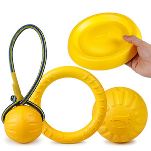 Wholesale 2026 New Eco Friendly Pet Interactive Throw EVA Floating Bouncy Hollow Solid <b>Dog</b> Training <b>Ball</b> Toys for Pets - Product Image 3