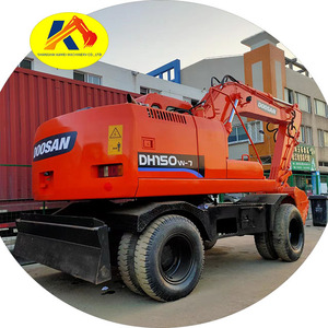 รถขุดดินเคลื่อนที่ 15 ตัน รุ่น Doosan DH150W-7 พร้อมเครื่องยนต์ดีเซลเทอร์โบแท้ มือสอง สินค้าพร้อมส่ง - Product Image 1
