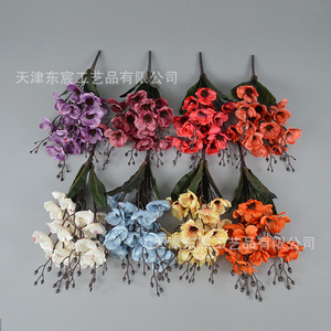 Ramo de flores de amapola artificiales de 47 cm de altura, arreglo floral de seda para decoración del hogar, accesorios para bodas, decoración de otoño - Product Image 4