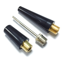 Kit de 3 embouts en acier pour pompe à air de voiture avec aiguilles pour ballons, aiguilles métalliques robustes et durables pour pompe à ballon de vélo